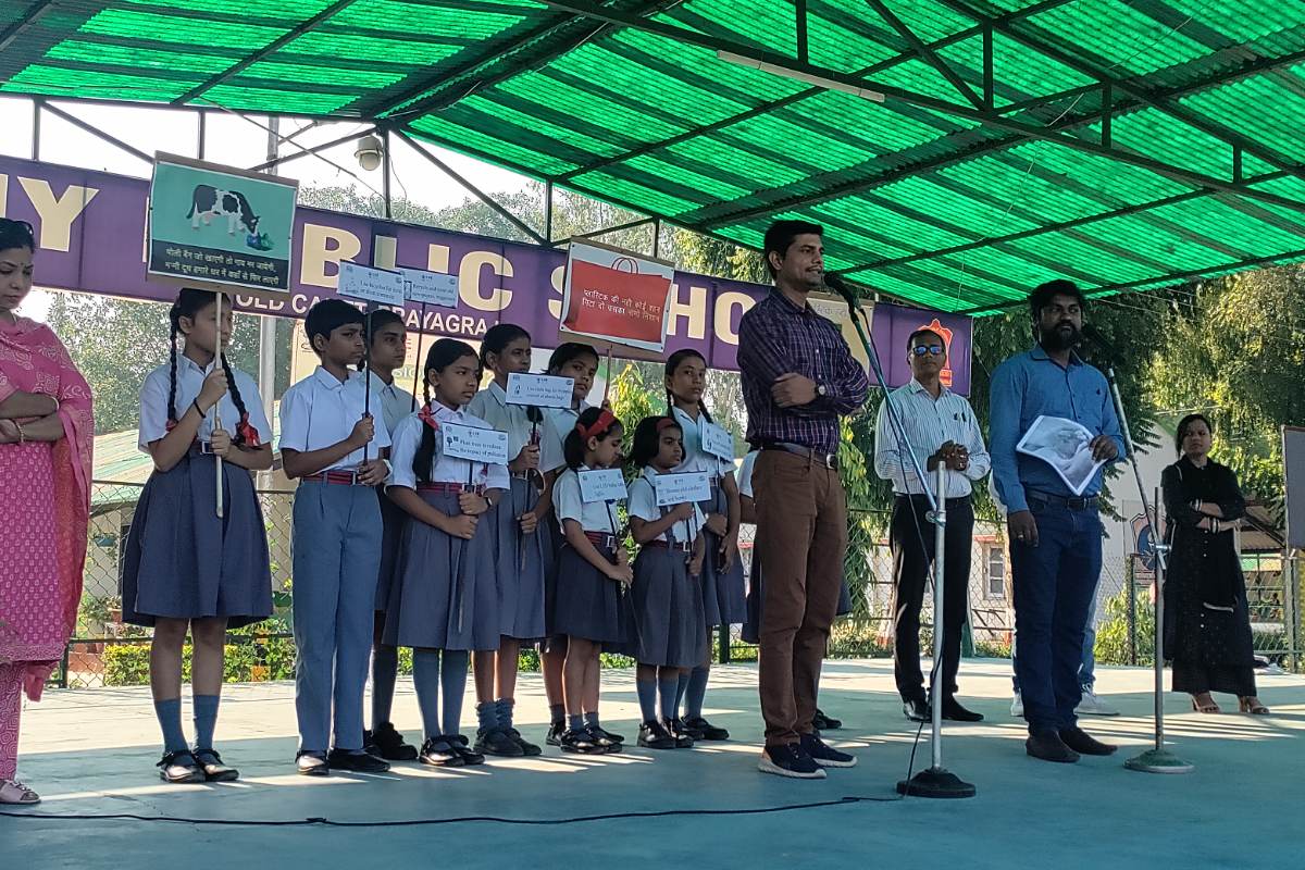 Central Regional Center, Allahabad organized public awareness drive at Army Public School, Old Cantt, Allahabad in the presence of Principal Mrs. Garima Srivastava along with 50 staff and 750 students on 02.05.2023
