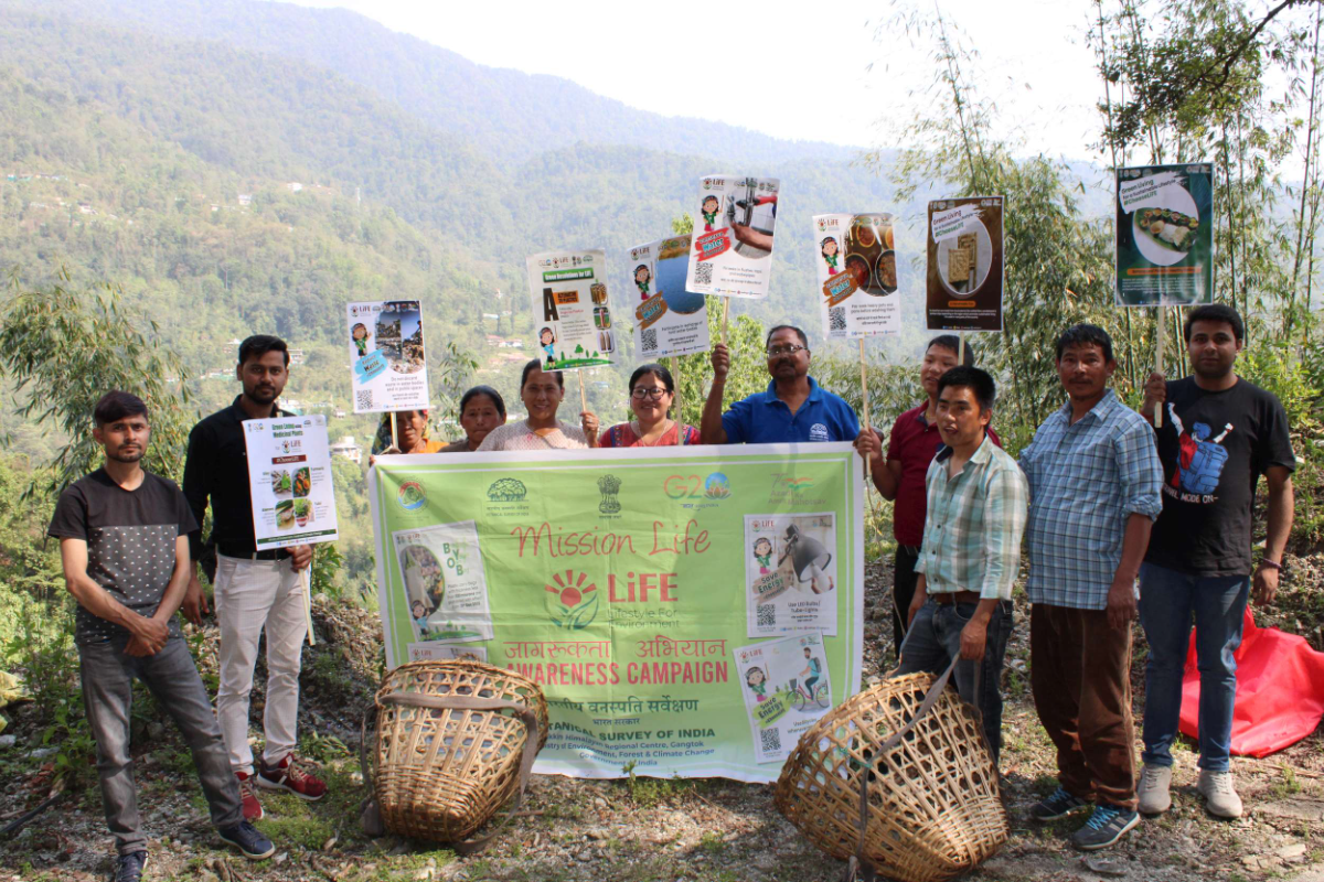 Mission life campaign conducted in village at Sikkim by BSI-SHRC-Gangtok on 11.05.2023