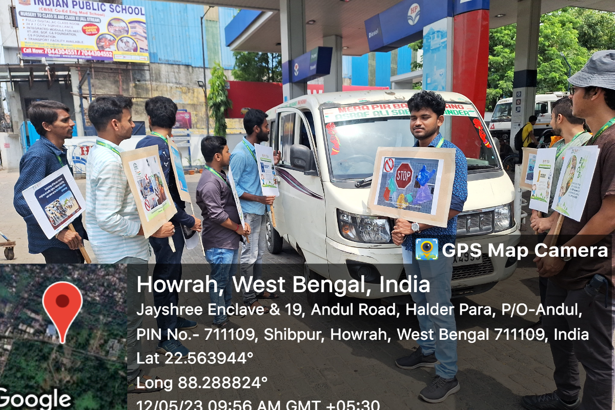More than 1000 people were sensitized during the Mission LiFE campaign organized by officials of Central National Herbarium, Botanical Survey of India at Shalimar railway station, Andul road Howrah on 12 May 2023