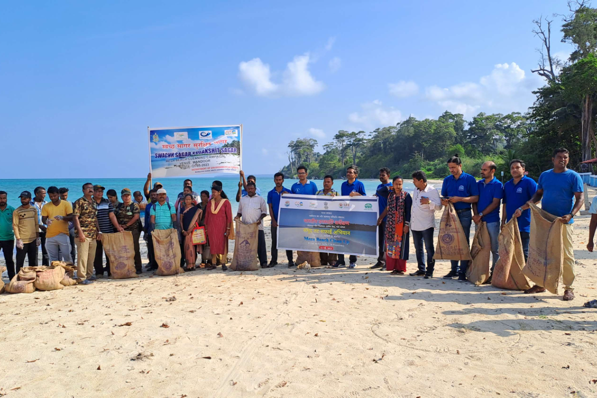 ANRC, Port Blair organised Mega Beach Clean Up Event under G20 presidency at Wandoor Beach on 21.05.2023