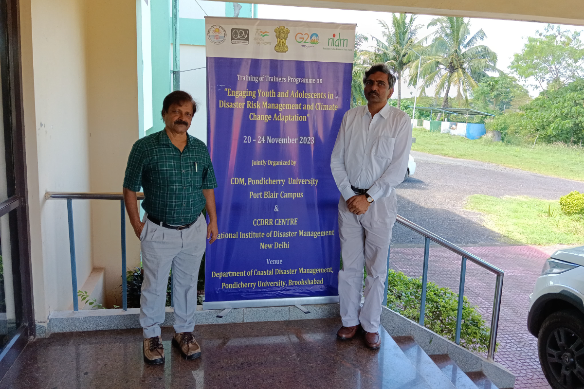 Inaugurated training programme on “Engaging Youth and Adolescence in Disaster Risk Management and Climate Change Adaptations” at Department of Coastal Management, Pondicherry University Port Blair Campus from 20.11.2023 to 24.11.2023
