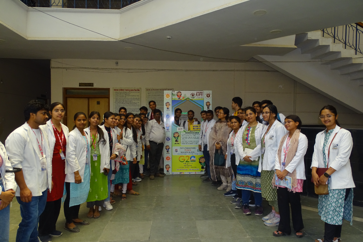 Students from Chandra Shekhar Singh Ayurved Sansthan,Kaushambi,U.P. 45 BAMS students and Faculty visited on 10.05.2014 at BSI,CRC, Allahabad