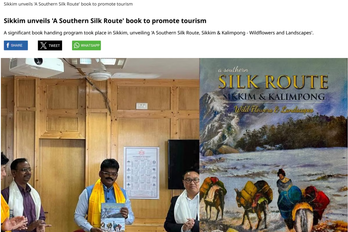 Sikkim unveils 'A Southern Silk Route' book to promote tourism