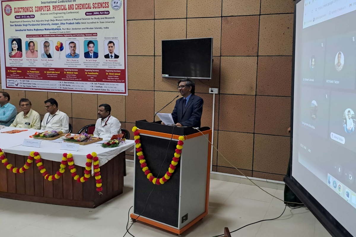 Dr. Lal Ji Singh,HoO, ANRC, BSI graced the Inaugural function of International Conference on ‘Electronics, Computer, Physical, Chemical Sciences organized by Rajju Bhaiya Institute, UP on 24.07.2024