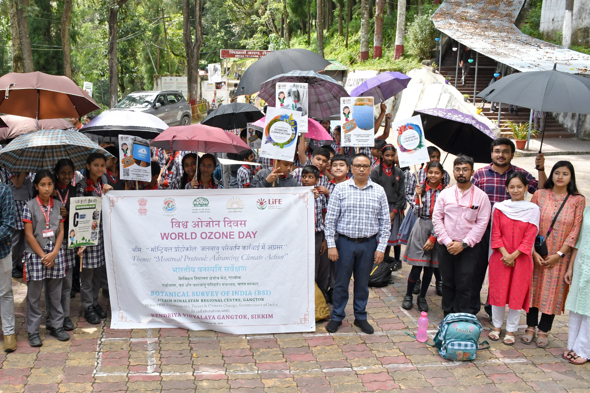 Celebration of 'International Day for the Preservation of the Ozone Layer' at BSI, SHRC, Gangtok on 13.09.2024