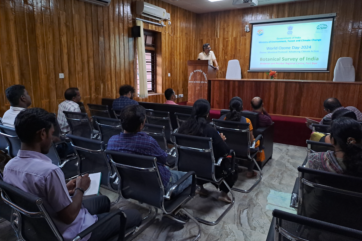 Celebration of World Ozone Day at BSI, ANRC, Port Blair on 13.09.2024