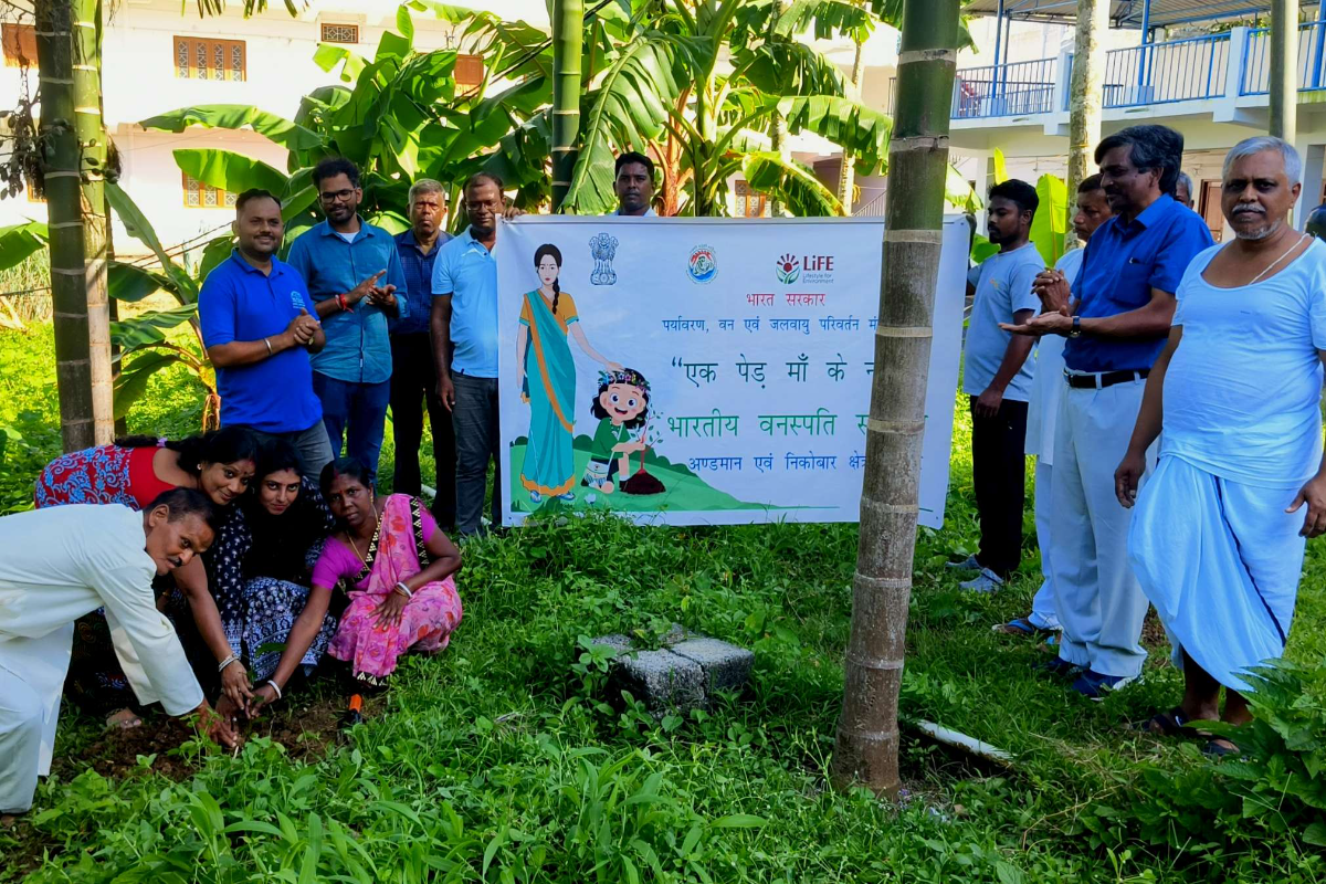 BSI, ANRC organized tree plantation programe at Satsang Vihar, Lambaline, South Andaman.