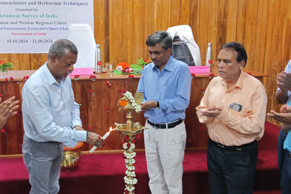 BSI, ANRC initiated Seven days training/workshop programme on Plant Taxonomy (Identification, Nomenclature and Herbarium Technique) for M.Sc. (Botany) students on 15.10.2024.