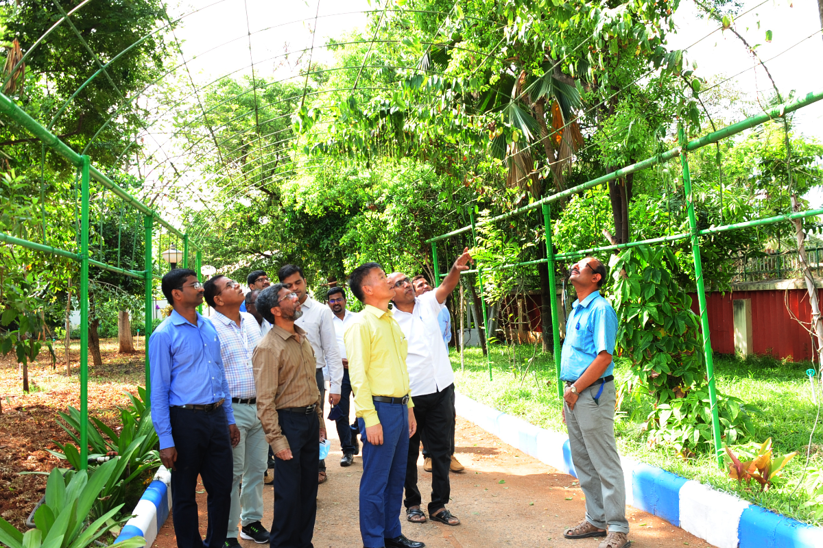 Director, BSI inspecting the office garden during H.o.O meeting at BSI,SRC,Coimbatore on 06.05.2022